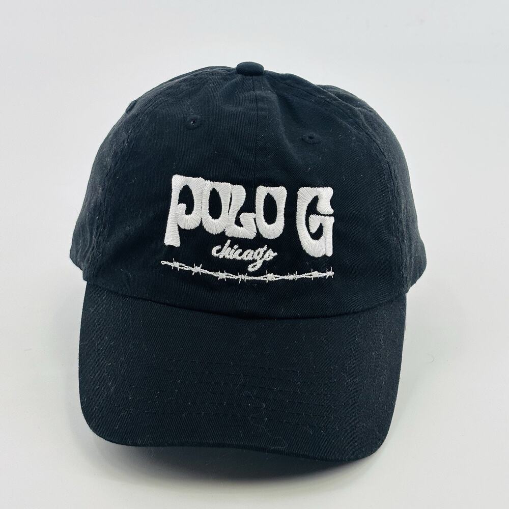 Polo G Chicago Rapper Hat Cap Strapback Columbia Records Black One Size Hip Hop